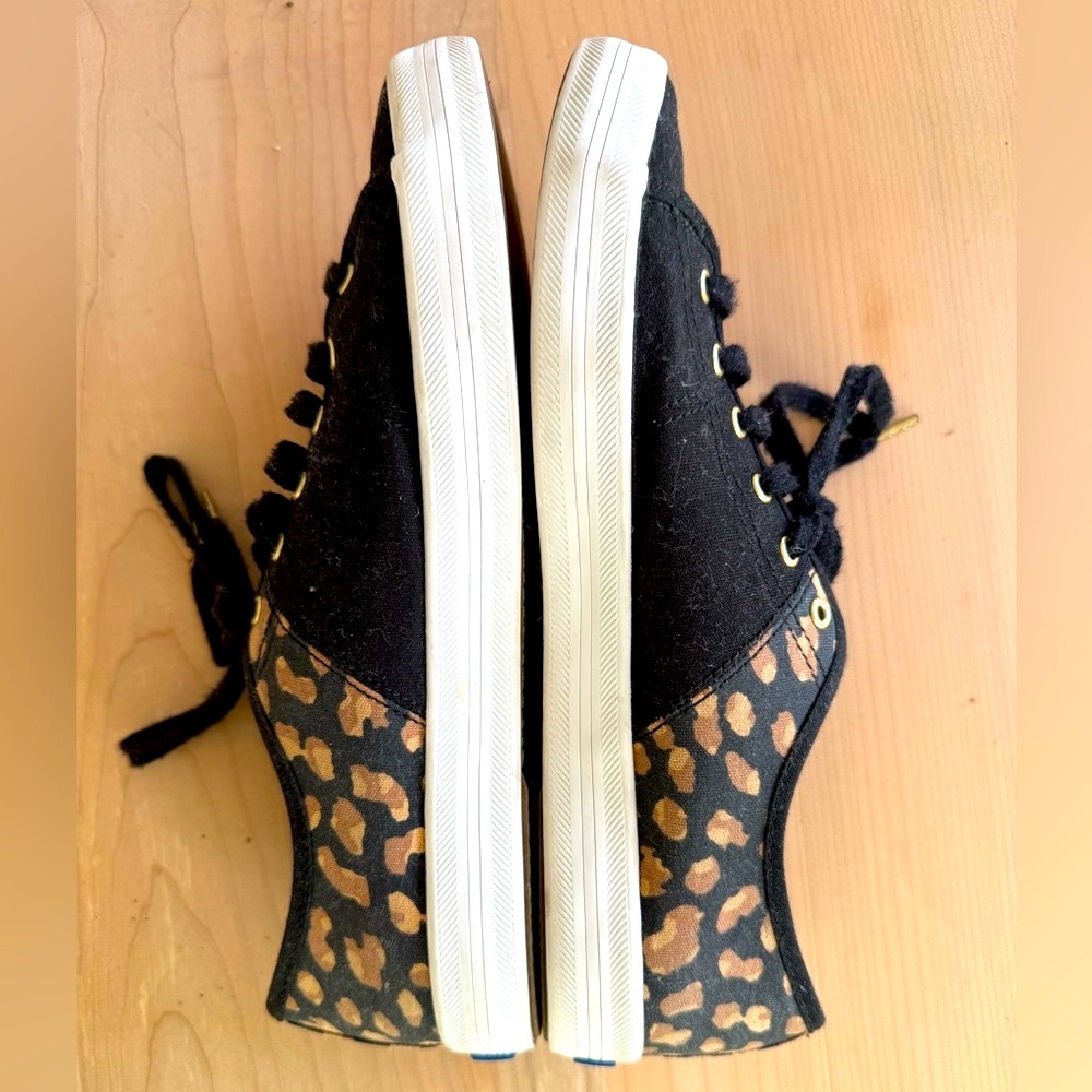 Keds Women's Black and Animal Print Sneakers